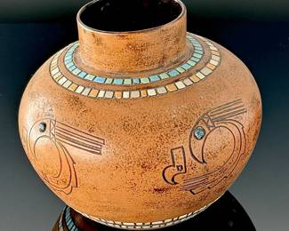Vintage Southwest Pottery	6.75in H x 8.45in Diameter	112023
