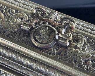Antique Brass Samuel Fisher Desktop Box Casket 188 Strand	5.5x13.5x5.5in	124015
