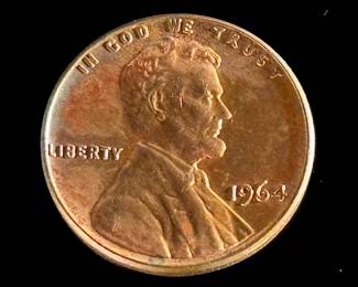 1964 D Lincoln Penny No Mint Mark L Error	1	115007
