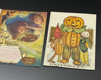 Lot of 4 Antique 1900s Halloween Postcards	Approx: 5.5x3.5	119017
