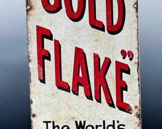 Antique Wills Gold Flake The World's Most Famous Cigarettes Porcelain Sign Enamel Advertising	35.625x12in Gauge:2.5mm	124040