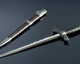 Original German WWII 1st Model Luftwaffe Dagger by Carl Eickhorn	Dagger total: 17.375in Blade: 11.875in	124127