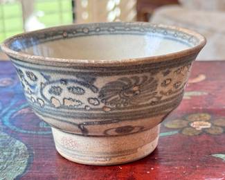 Antique Southeast Asian Ceramic Bowl Vietnamese Pottery	2.75in H x 4.75in Diameter	113037
