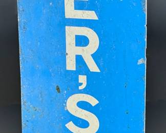 Vintage Galvanized Smoke Player's Cigarettes Enamel Long Sign Advertising	26.25x6in Gauge: 1mm	124034