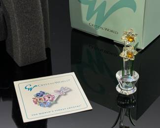 Crystal World Daffodils Flowers in Pot figurine	Figurine 2.65in H	119047
