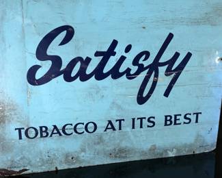 Senior Service Satisfy Tobacco At Its Best Enamel Sign Cigarette Advertising	36x24in Gauge : 2mm	124045