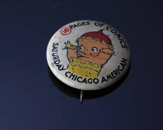 Rare 1930s Rosie O’Neill Kewpie Saturday Chicago American Comic Pinback Button Pin Back	1in Diameter	119033
