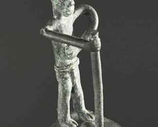 18th-19th C British W. Africa (Ghana) Akan Bronze Gold Weight Tribal Figure	2.55x1.2x1.1in	124133
