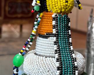 South Africa Ndebele Initiation Doll Folk Art Beaded African Fertility Doll #2	8.5in H	113005

