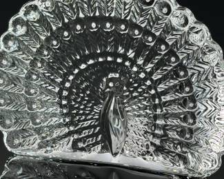 Baccarat Crystal Figurine Peacock Paperweight	3.8x5.05x1.15in	112029