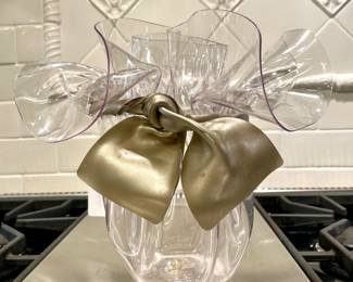 SOLD - Artist signed, hand crafted Lucite champagne bucket 