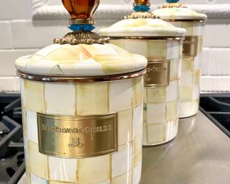 SOLD (64 oz), SOLD(48 oz), SOLD(38oz) - Mackenzie Childs canisters 