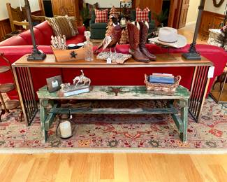 Fantastic rustic decor! Straight from a ranch in Texas and time spent in Jackson Hole. 