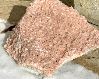SOLD - pink quartz colored geode - 10x12