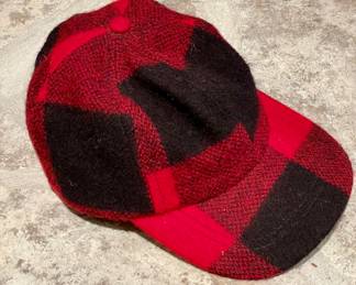SOLD vintage Woolrich buffalo plaid wool hunting hat with ear flaps. Elmer Fudd Approved! :) 