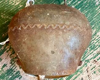SOLD- antique, rustic cow bell - 4.5 x 5