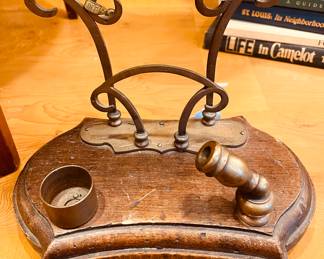SOLD Antique Edwardian Italian brass desk set