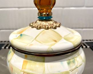 SOLD - mackenzie Childs curiosity pot 