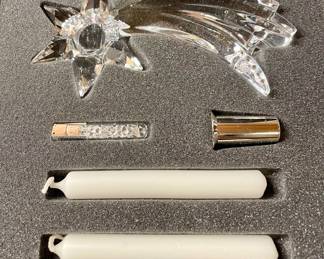 SOLD - Swarovski shooting star candle. New in box. 