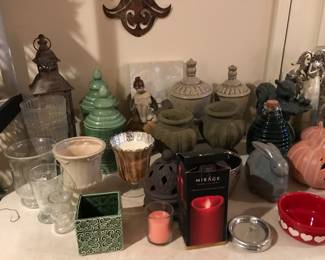 More beautiful ceramic vases, jars, candle holders, rabbits, lanterns and more