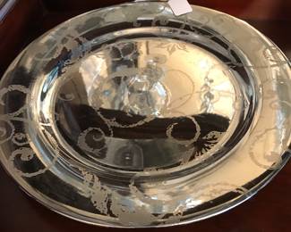 Beautiful silver serving ware, chargers etc.