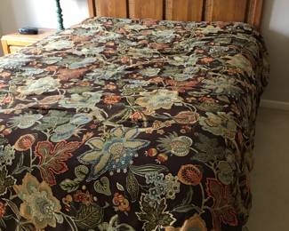 Vintage Mid Century Queen Size Bedroom Set (1970's), Headboard, Triple Dresser, Mirror, Nightstand, Wardrobe (located on main level in master bedroom). Sold as a set