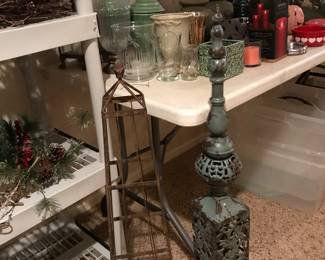 30-36" Topiaries - metal and ceramic