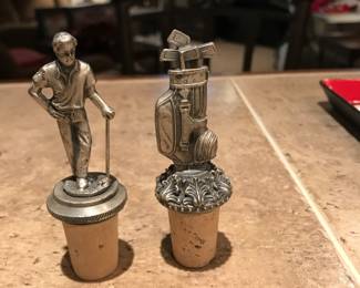 Pewter Gold Wine Stoppers