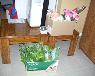 FLORALS - PAIR END TABLES