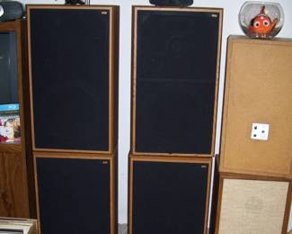 LOWER LEVEL 2 PAIR OF MTX FLOOR SPEAKERS & PAIR OF EJ KORVETTE XA M2E FLOOR SPEAKERS