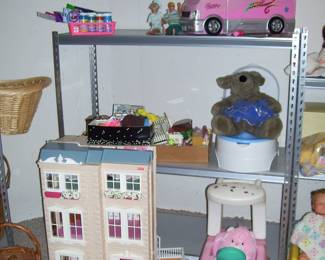 FISHER PRICE DOLL HOUSE- SHELVING - ETC