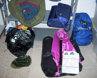 CAMPING GEAR - AIR MATTRESSES -SLEEPING BAGS - DOME TENT - ETC.