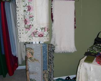 HANDPAINTED TOTES - THROWS - TABLE CLOTHS