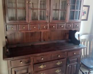 Ethan Allen Early American china hutch