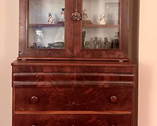 Flame Mahogany Empire Stepback Bookcase