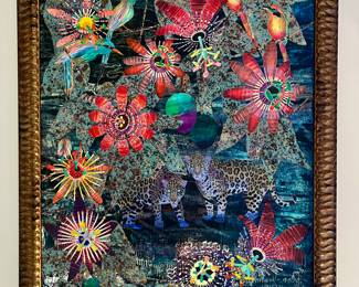 "Cheetahs" Acrylic on Canvas, Signed Catherine Paynter