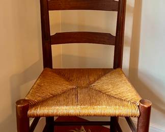 Ladder Back Chair with Rush Seat
