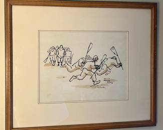 Pen & Ink Drawing, Signed Aaron Sopher
