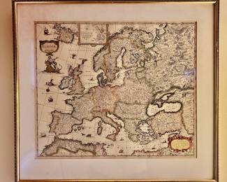 "Europae" Framed Map
