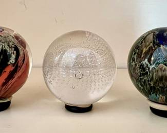 Small Art Glass Paperweights
