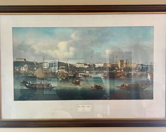 "Busy Harbor - 1858," Fong Lua Print