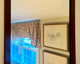 Wall Mirror with Brass Corner Accents