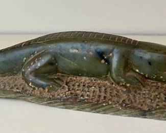 Carved Verdite Alligator