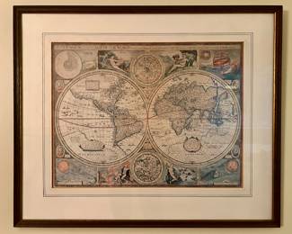 Framed "Map of the World"