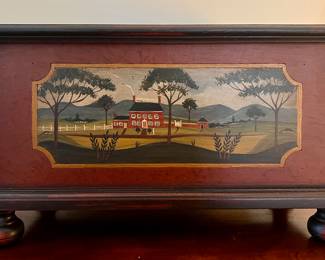 Hand Painted Folk Art Box by Robert Enders 