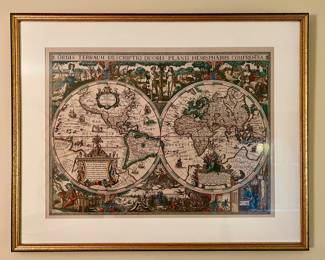 "Orbis Terrarum Descriptio Duobis Planis Hemispheaeriis Comprehsa" Map
