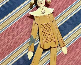 Vintage French Metal Reversible Pull Toy