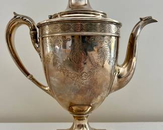 Monogrammed Sterling Teapot