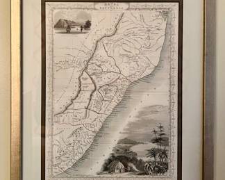 "Natal and Kaffraria" Framed Map