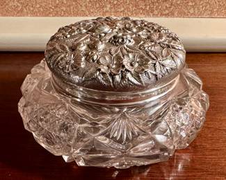 Kirk & Son Silver Repousse Dresser Jar